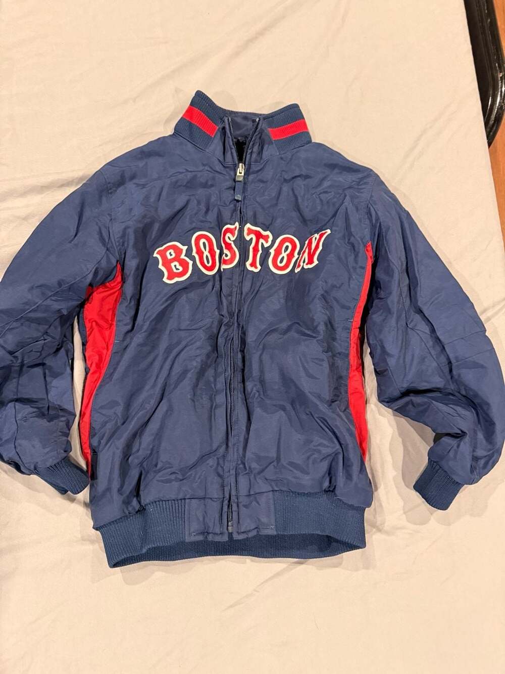Majestic Boston Red Sox Jacket Size youth M Blue Red Full Zip